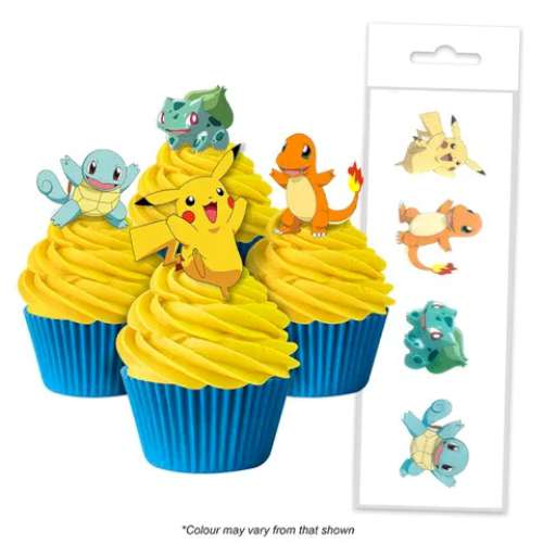 Edible Wafer Paper Cupcake Decorations - Pokemon